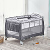 Portable Baby Travel Cot Crib Bassinet Bed Playpen Infants with Mattress Folding