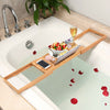 Bath Caddy Tray Bamboo Bathtub Organizer Tablet Holder Adjustable Bamboo