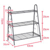 3 Tier Metal Wire Shoe Rack Ladder Shelf Organizer Plant Flower Pot Holder Stand