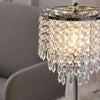 LED Crystal Table Lamp Diamond Beads Lampshade NightLight Atmosphere Bedside Bar