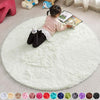 New Round Shaggy Rugs Carpet Thick Mats Large Living Room Bedroom Playing Mat UK