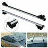 Universal Car Roof Rack Aluminium Cross Bars Adjustable 123cm Silver Upgraded