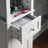 Tall Bathroom Cabinet Mirrored Door Cupboard Storage Shelf Shelving Unit