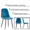 Set of 2/4/6 Velvet Dining Chairs Padded Seat Metal Legs Kitchen Home Office UK