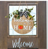 Wooden Welcome Front Door Sign Plaque Garland Wreath Christmas Hanging Decor