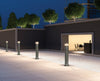 PIR LED Bollard Garden Lamp Post Stainless Steel Outdoor Motion Sensor Light