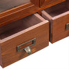 Wooden Storage Box with Drawers Doors Table Cosmetic Ornaments Organizer Cabinet