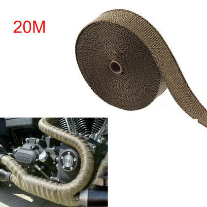 20M Titanium Exhaust Heat Wrap Manifold Downpipe High Temp Bandage Tape Roll