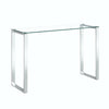 Tempered Glass Console Table Stainless Steel Chrome Legs Living Room Furniture