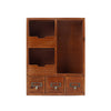 Rustic Desktop Wall Wood Storage Jewellery Cupboard Box Cabinet Display Shelves