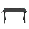 Extra Wide Black Carbon Effect Gaming Computer Desk Table with Holder Hook X Leg