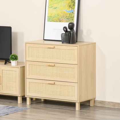 3 Drawer Cabinet Storage Cupboard Wooden Freestanding Organiser Unit Bedroom