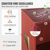Podium Stand 47 in Hostess Stand with Rolling Wheels&Storage Shelve Brown