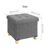 Fabric Foot Rest 4 Legs Stool Cube Footstool Pouf Bench Storage Space Box Chair