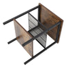 3-Tier Industrial Side End Table Shelves Nightstand Storage Bedroom Unit