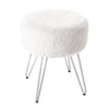 Luxury Plush Velvet Stool Metal Hairpin Leg Bedroom Seating Dressing Table Stool