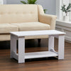 Modern Coffee Tea Table Writing Desk with Lower Shelf Storage Unit Home Office