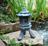 Garden Solar Ornament  Pagoda, Japanese Lantern decor Ceramic