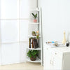 White 5 Tier Tall Corner Shelf/Shelving Unit Display Stand Home Bathroom/Loung