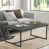 Modern Coffee Table Rectangular Metal Frame Tea Table Living Room End Side Table