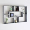 Stylish Space Saving Wall Shelves Display Shelf Bookshelf Storage Unit Grey