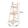3Tier Wooden Ladder Folding Book Shelf Stand Plant Flower Display Shelving Rack