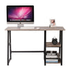 Computer Desk Office Home Study Writing Table Laptop Workstation With Bookshelf