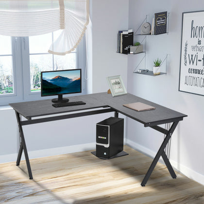 L-Shaped Corner Computer Desk Laptop Workstation PC Table Home Office