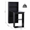 120cm Computer Desk Bookshelf Writing Table Workstation 6 Shelves Black