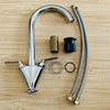 Modern Kitchen Sink Mixer Taps Swivel Spout Single Handle Tap Mono Chrome Faucet