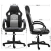 Racing Gaming Swivel Office Chair PU Leather Swivel Computer Desk Chair,Gray