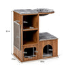 Multi-Level Cat House Cat Condo Tree Kitty Climbing Tower W/Sisal Scratching Mat