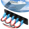 5 Gang Rocker Switch Panel DC 12V-24V LED Light Yacht Marine Boat Breaker