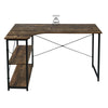 PC Computer Desk Writing Study Table Office Home Workstation Dark Wooden Metal