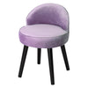 Velvet Upholstered Low Back Dressing Table Stool Bedroom Make Up Vanity Chair