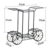 Metal Outdoor Plant Stand Flower Pots Holder Display Shelf Rack Garden Decor