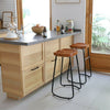 UK Antique Bar Stool Metal Legs Dining Kitchen Pub Breakfast Chair Non Slip Seat