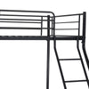 Black Solid Metal Triple Sleeper Bed Bunk Bed Frame Double & Single Kids