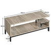 Industrial TV Table Wood TV Stand Console Cabinets with Shelves for Living Room