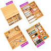 Bamboo coffee tea pod holder machine stand with drawer organizer storage office
