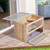 Wooden Hamster Cage Mice Rodents Hutch Small Animals 2 Levels 60x35x42cm