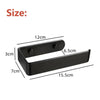 Black Modern Bathroom Wall Accessories Square Toilet Roll Paper Holder Rack UK (Black)