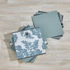 Folding 2 Grey 2 Floral Square Storage Utility Box Fabric Cube 4pc Basket Set