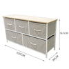 Fabric Cabinet Storage Unit Chest of Drawers Metal Frame Organiser 5 Drawers UK
