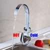 Waterfall Modern Mono Kitchen Mixer Tap Spray Chrome Hot & Cold Sink Faucet Taps