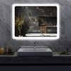 Digital LED Bathroom Mirror Demister Touch IP44 Make Up Mirror w/Anti-Fog 80*60