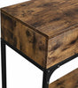 Vintage Industrial Console Table Rustic Cabinet 2 Drawer Unit Metal Wood Shelf
