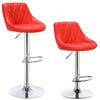 1/2x Bar Stools Kitchen Swivel Gas Lift Stools Breakfast Pub Chairs PU Leather