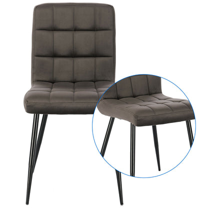 1x Dining Chairs Living Room Chairs with velvet +metal Counter Chairs dark grey