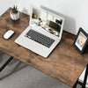 Vintage Chic Writing Desk Metal Wood Effect Industrial Laptop Table Office Unit